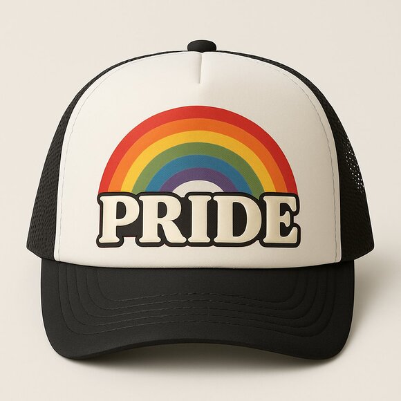 Handmade Other - Pride Retro Vintage Style Foam Trucker Hat Cap LGBTQ Parade Wear Rainbow 90s USA
